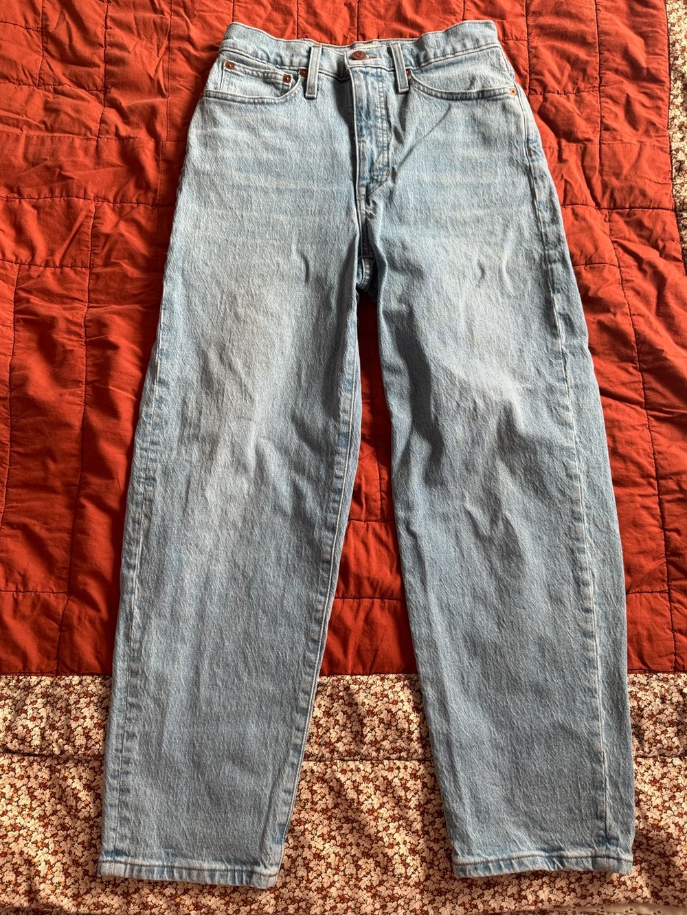 Classic Light Blue Balloon High-Rise Women's Jeans